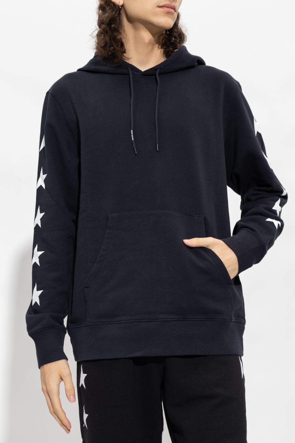 Black Hoodie with logo Golden Goose - SchaferandweinerShops